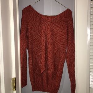 Rusty orange long sleeve sweater